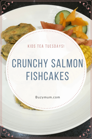 Buzymum - These fishcakes use polenta to coat for a really crunchy texture. Quick and easy recipe for mid week meals, making a portion of salmon stretch further