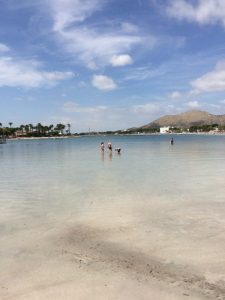 Buzymum - The kids playing in the shallow, calm water, Alcudia, Mallorca