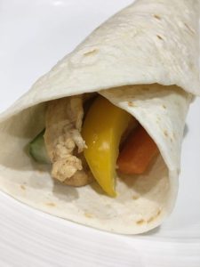 Buzymum - Bbq chicken and salad wrap