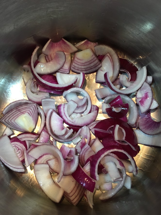 Buzymum - Onion frying off for mushroom soup