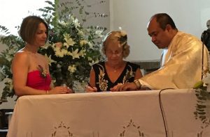 Buzymum - Mum and I signing our presence as witnesses