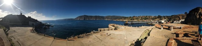 Buzymum - View out across the bay, Chile