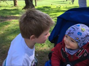 Buzymum - Playing peek-a-boo with Dani's little boy