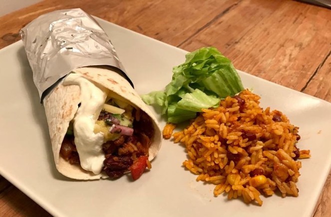 Buzymum - Guest post burrito finished dish
