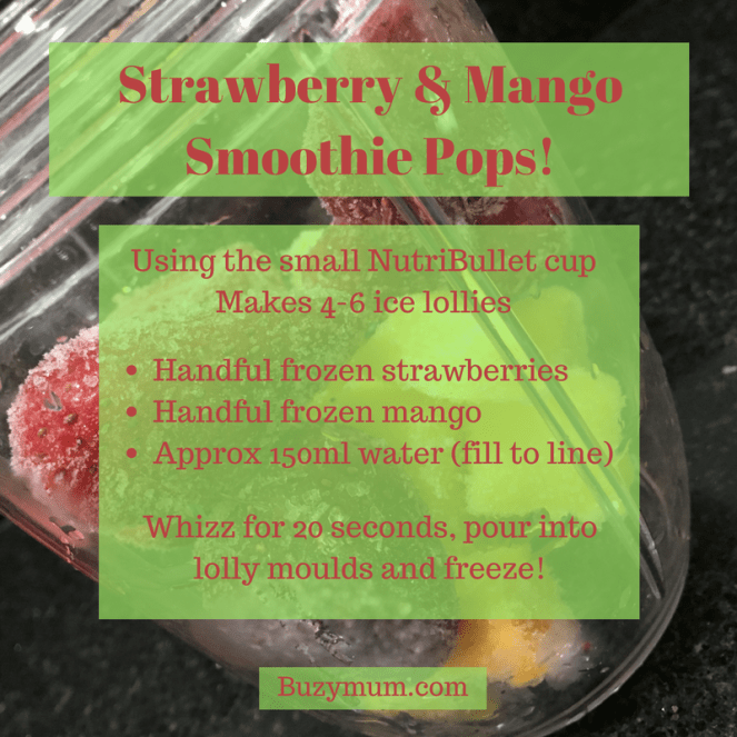 Strawberry &amp; Mango Smoothie Pops!