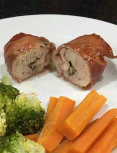 Buzymum - Chicken 'Kinda' Kiev served with steamed veg